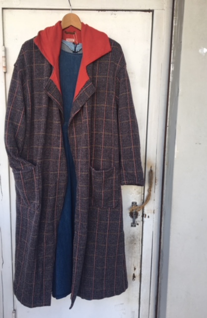 Tweed tenjiku shepard cape coat: kapital