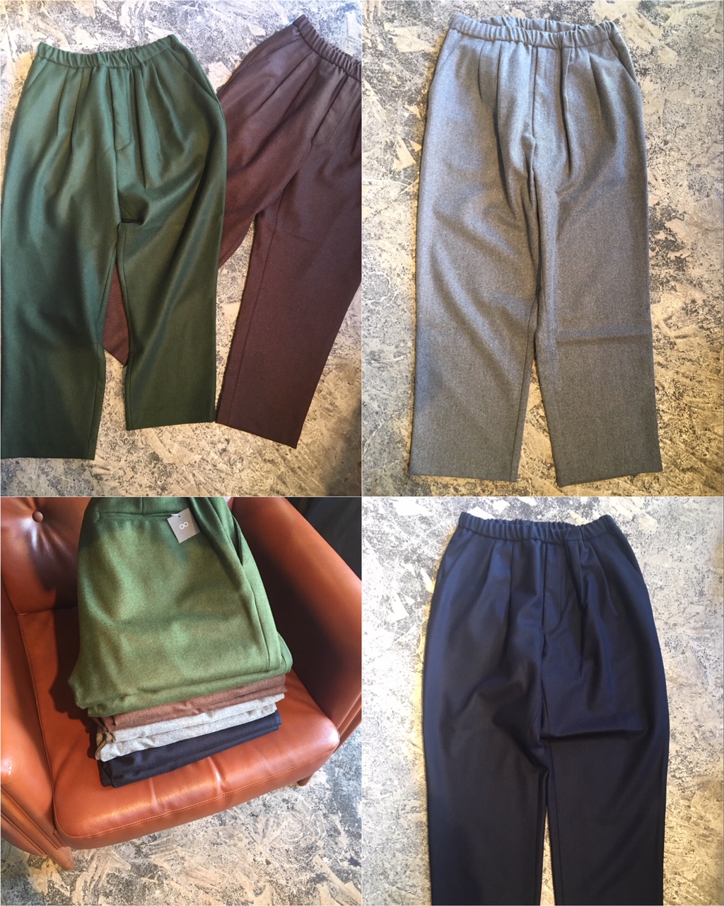 Ceasters :wool 2pleats easy trousers : Portugal　made